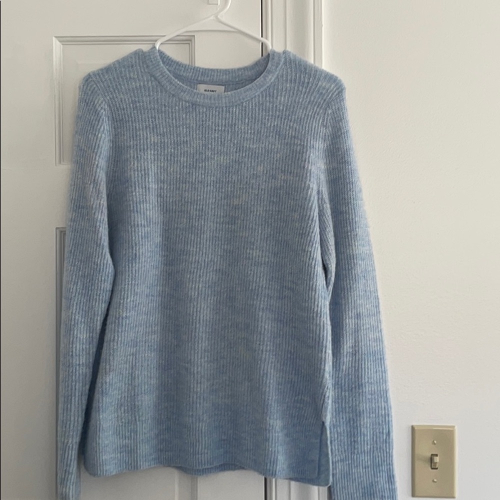 blue sweater